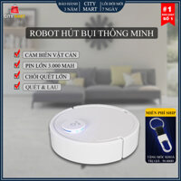 Robot hút bụi lau nhà thông minh cảm biến vật cản, kiêm lau và hút trong phạm vi hoạt động, thời lượng Pin lâu.