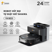 Robot hút bụi lau thông minh  TAHAWA  TH-M23-Lực hút 5000 Pa - Tự động đổ rác, tự động giặt giẻ- Hàng nhập khẩu Nhật Bản