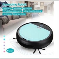 Robot hút bụi quét tự động có thể sạc lại thông minh 7 trong 1 mạnh mẽ 3200PA làm sạch không dây, sạc USB