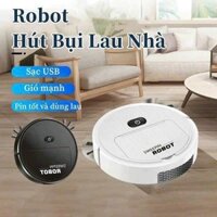 Robot Hút Bụi Thông Minh 3 Trong 1,Rô-bốt Lau Nhà Tự Động Hộp Nước Riêng Sạc Tự Động Cảm Biến Chống