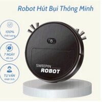 Robot Hút Bụi Thông Minh 3 Trong 1,Rô-bốt Lau Nhà Tự Động Hộp Nước Riêng Sạc Tự Động