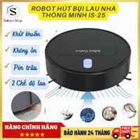 Robot hút bụi thông minh 5 trong 1 IS25 - Robot quét dọn lau nhà khử trùng bằng tia UV - Chổi lau nhà phun sương thông minh Cây lau nhà tự vắt.