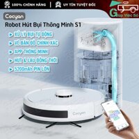 Robot Hút Bụi Thông Minh TỰ ĐỔ BỤI Cocyan S1 Kết Nối Wifi Điều Khiển Bằng App Điện Thoại Cảm Biến LiDAR Vẽ Bản Đồ