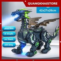 Robot khủng long đồ chơi phun lửa cỡ lớn cho bé-đồ chơi giải trí cho trẻ em