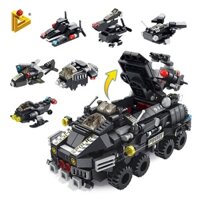 Robot lắp ghép Siêu nhân lắp ráp, đồ chơi bé trai, bé gái- Siêu xe Thiết Gíap Swat 12 in 1 572 chi tiết Nhựa ABS