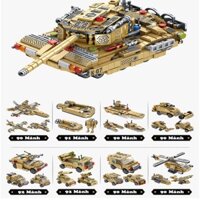 Robot lắp ghép Siêu nhân lắp ráp, đồ chơi bé trai, bé gái Siêu tank 8 trong 1 với 725 chi tiết chất liệu nhựa ABS
