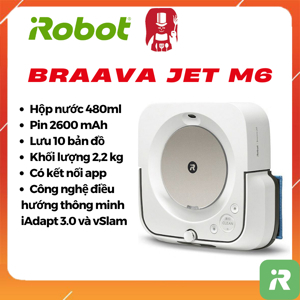 Robot lau nhà thông minh iRobot Braava Jet M6