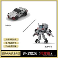 Robot MOC nhỏ biến hình Mecha mini pháo ngang Exoskeleton khối xây dựng trong nhà mô hình lắp ráp giáo dục