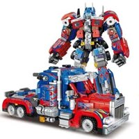 Robot ô tô biến thành Optimus Prime Bumblebee, bé trai và bé gái lắp ráp đồ chơi tương thích với Lego ninjago Transformers