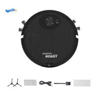 Robot quét Mini Robot hút bụi tự động Robot siêu mỏng làm sạch im lặng Máy làm sạch sàn cứng Dễ dàng lắp đặt, màu đen