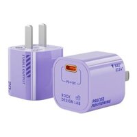 ROCK – T86 Sugar Cube Series PD20W Fast Charging Adapter – Purple ( For CCC )