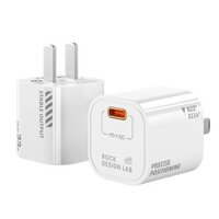 ROCK – T88 Sugar Cube Series PD33W GaN Fast Charging Adapter – White ( For CCC )