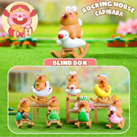 ROCKING HORSE CAPIBARA - Sưu tầm Blind box hộp mù tượng mô hình chuột capyabra bập bênh ngựa gỗ cute