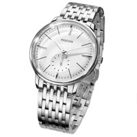 ROCOS Automatic Watch for Men Wrist Watches Waterproof Analog Watch with Stainless Steel and White Dial Luxury Classic Elegant #R0140