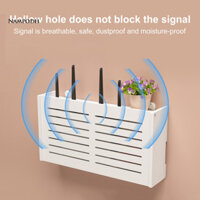 Roeaceh Kệ Wifi treo tường Bộ định tuyến treo tường Bộ sắp xếp Bộ định tuyến Wifi bằng gỗ Hộp lưu trữ Bộ sắp xếp treo tường để quản lý cáp Modem Vỏ giá thời trang cho dải nguồn