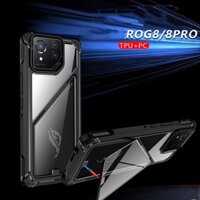 Rog Phone 8 Vỏ Cho ASUS ROG Phone 8 Pro ROG 8 Pro Giá Đỡ Từ Tính Trong Suốt Chống Sốc Cứng Vỏ Điện Thoại Di Động