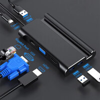 ROGTZ HUB Kiêm Dock USB-C qua Type-CHDMIVGALAN3 Cổng USB 3.0 Hỗ Trợ Power Delivery - Đen