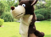 Rối bàn tay hình con cho sói màu nâu - Kể chuyện tương tác cùng con