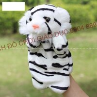 Rối bàn tay hình con hổ sọc trắng đen - Kể chuyện mầm non tương tác cùng con