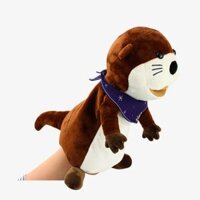 Rối tay nhồi bông rái cá socola 32cm