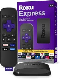 Roku Express | Thiết bị phát trực tuyến HD Roku với điều khiển từ xa tiêu chuẩn (không có điều khiển TV), truyền hình miễn phí và trực tiếp