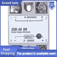 Rơle trạng thái rắn một pha DC-DC SSR-40DD 40A DC3-32V DC5-60V Trắng + Bạc