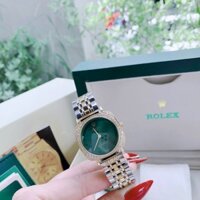 Rolex Cellini |Nữ Giới |Mặt Vuông |Xanh Lá |Dây Kim Loại Demi Vàng |Máy Pin (Máy Quartz) |Size 33mm