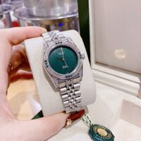 Rolex Cellini |Nữ Giới |Mặt Tròn Xanh Lá |Đính Đá |Dây Kim Loại |Máy Pin (Máy Quartz) |Size 34mm