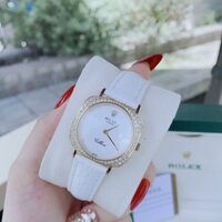 Rolex Cellini |Nữ Giới |Mặt Vuông |Đính Đá |Dây Da Trắng |Máy Pin (Máy Quartz) |Size 33mm