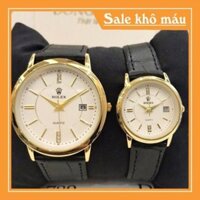 (Rolex) Đồng hồ cặp đôi Nam (nữ) Rolex RL110 Class dây da mềm, thẻ bảo hành 12 tháng