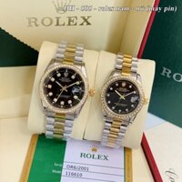 [rolex nam nữ] Đồng hồ nam nữ Rolex - unisex viền đá dây kim loại chống nước - DH505 MTP-STORE0