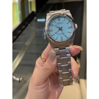 Rolex Oyster Perpetual Sky Blue Dial Dây đeo bằng thép không gỉ tinh tế, Đồng hồ cơ tự động dành cho doanh nhân thời trang sang trọng Đồng hồ thời trang sang trọng