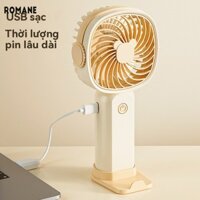 Romane Quạt cầm tay nhỏ tiện lợi mini sạc usb quạt để bàn đa chức năng