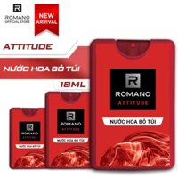 ROMANO Combo 3 Nước hoa bỏ túi Romano Attitude nồng ấm quyến rũ 18ml/chai