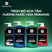 Romano dầu gội sữa tắm hương nước hoa 2in1 sạch khuẩn sạch gàu 5in1 các loại chai 650gr