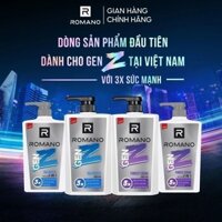 Romano GenZ dầu gội sữa tắm và gội 2in1 dòng sản phẩm dành cho GenZ Việt Nam chai 610gr