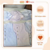 Romber Line Set - Áo Body Ba Lỗ Kèm Mũ Hoạ Tiết Kẻ Sọc Cho Bé