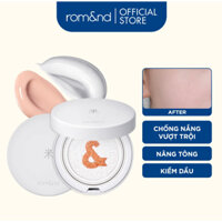 [Rom&nd] Kem chống nắng dạng cushion nâng tông da, kiềm dầu Romand Back Me Tone Up Sun Cushion SPF50+ PA++++ 11g