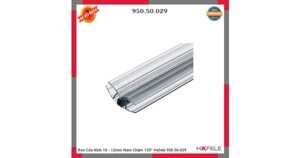 Ron cửa kính nam châm đen 135° cho kính dày 10-12mm Hafele 950.50.029