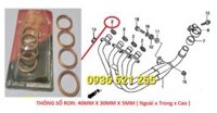 Ron ống xả Honda CB400 1992-2023 Hornet CBR250 CBR400 và các dòng xe tương ứng 1 bộ 4 cái
