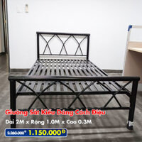 [Rộng 1m] Giường Sắt Kiểu Cách Điệu DAKITA Đen