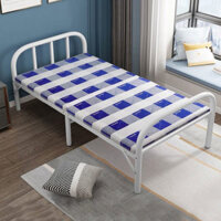 [Rộng 80cm-Caro Xanh] Giường Sắt Có Nệm Gấp Gọn DAKITA DKN-800 Màu Caro Xanh