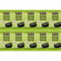 Rong biển ăn liền Kirkland Signature Organic Roasted Seaweed Snack - loại 10 gói, 170 gram