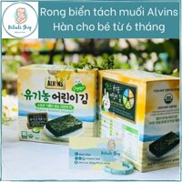 Rong biển Hữu cơ tách muối ALVINS Hàn Quốc - gói nhỏ tách lẻ hoặc nguyên hộp 10gói