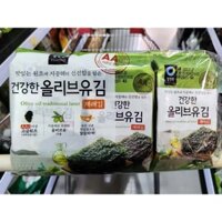 RONG BIỂN KIM TẨM DẦU OLIU HÀN QUỐC - 1 THÙNG 10 LỐC (90 Gói), NHẬP KHẨU HÀN QUỐC_올리브유김