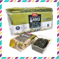 Rong Biển Lá Kim Ăn Liền Dongwon Hàn Quốc, Vị Dầu Oliu (Bịch 9 Gói Nhỏ 5g)