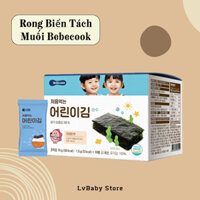 Rong Biển Miếng Tách Muối Hữu Cơ BEBECOOK Hàn Quốc - Không Gia Vị hộp 10 gói
