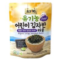 Rong Biển Rắc Cơm Hữu Cơ Vị Hải Sản, Organic Crispy Seaweed Flakes, Seafood Taste, 15+ Tháng, 3 Gói (21g) - ALVINS