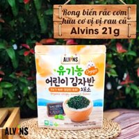 Rong Biển Rắc Cơm Hữu Cơ Vị Rau Củ Alvins Organic Crispy Seaweed Flakes 21g - Rong Biển Ăn Liền - Bếp Xanh Organic