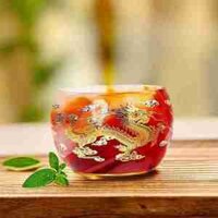 Rồng Cao Cấp Hoàng Đế Xanh Kính Trà Cốc Cao Cấp Master Cup Kung Fu Bộ Trà Thủy Tinh Kính Lớn Trà Cốc Trà